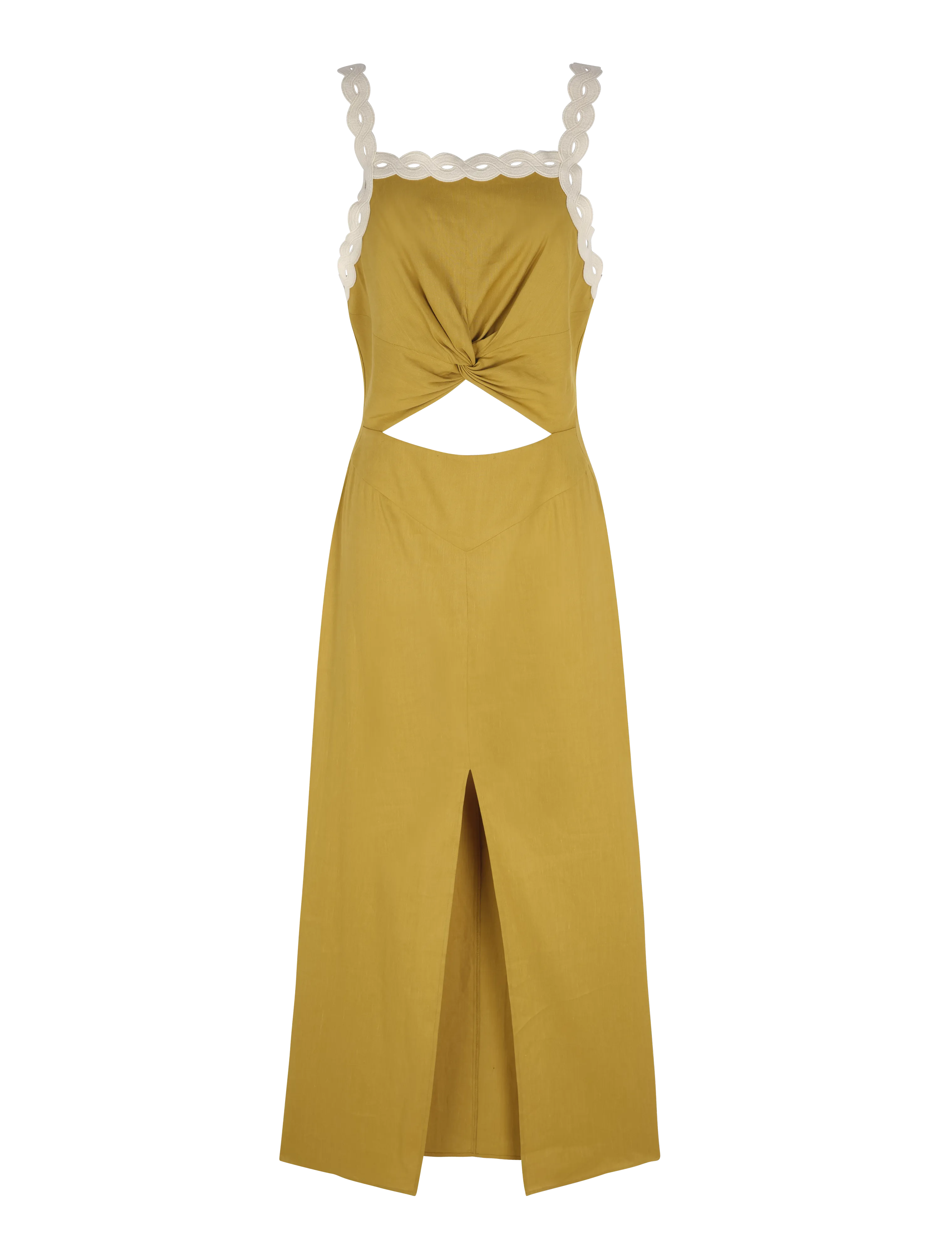 Robe longue à découpe